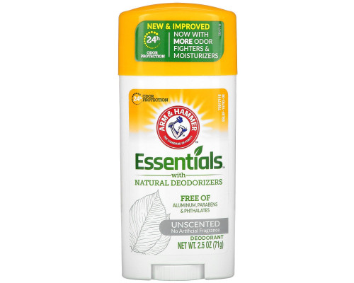 Натуральний дезодорант для чоловіків та жінок без запаху Arm & Hammer (Essentials with Natural Deodorizers Deodorant Unscented) 71 г