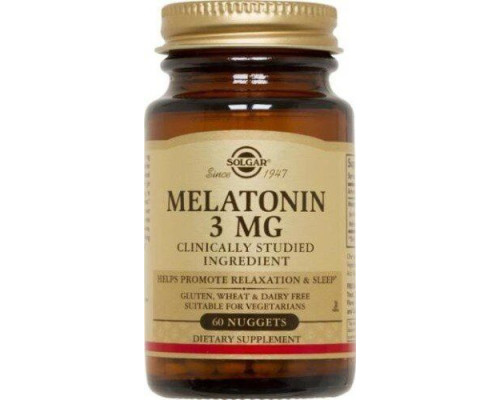 Мелатонін Solgar (Melatonin) 3 мг 60 таблеток