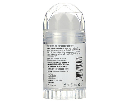 Мінеральний твердий дезодорант, Без запаху, Crystal Body Deodorant, 4,25 унц. (120 г)