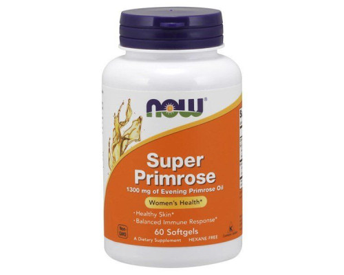 Олія вечірньої примули Now Foods (Super Primrose) 1300 мг 60 капсул