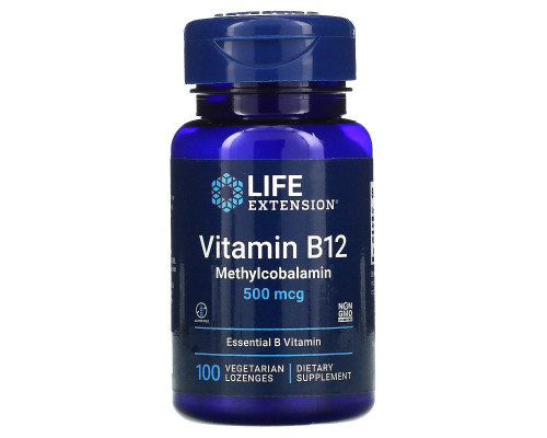 Вітамін B12 Life Extension (Vitamin B12) 500 мкг 100 льодяників