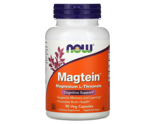 Магній L-треонат Now Foods (Magnesium) 90 вегетаріанських капсул