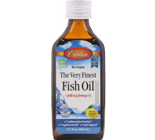 Риб'ячий жир норвезький зі смаком лимона Carlson Labs (Fish Oil) 200 мл