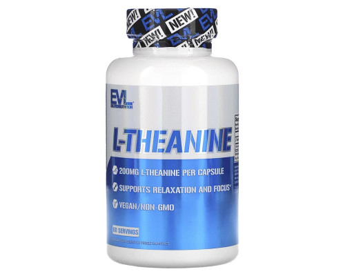 L-Теанін EVLution Nutrition 200 мг, 60 веганських капсул