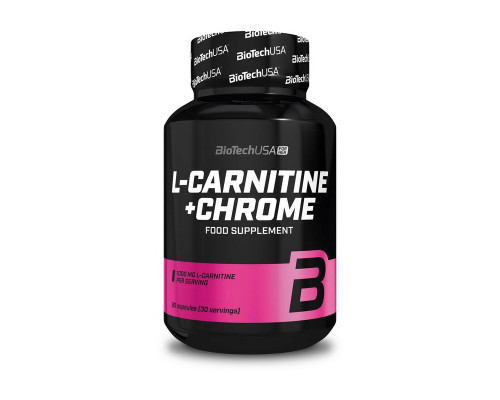 Карнітин з Хромом BioTechUSA (L-Carnitine) 1000 мг, 60 капсул 