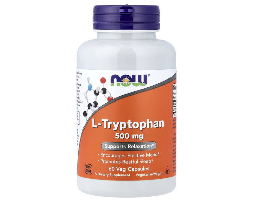 Триптофан Now Foods (L-Tryptophan) 500 мг 60 капсул