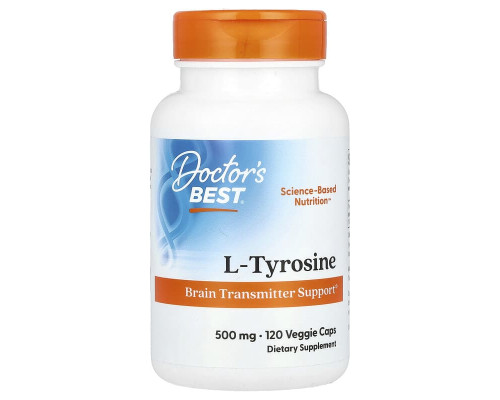 L-Тирозин Doctor's Best 500 мг, 120 рослинних капсул