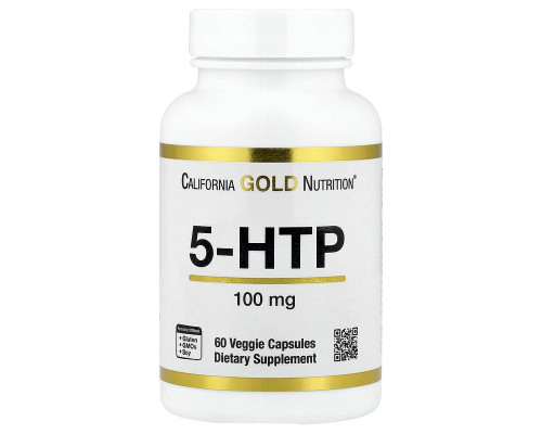 5-HTP (5-гідрокситриптофан) California Gold Nutrition 100 мг, 60 вегетаріанських капсул