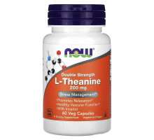 Теанін NOW Foods (L-Theanine Stress Management) 200 мг 60  вегетаріанських капсул