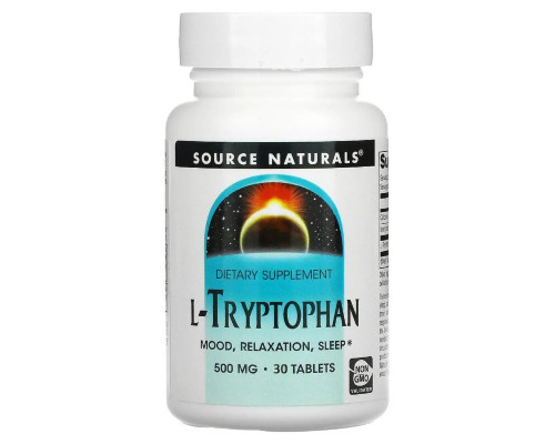 Триптофан Source Naturals (L-Tryptophan) 500 мг 30 таблеток