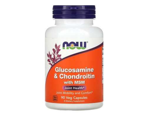 Глюкозамін Хондроїтин МСМ Now Foods (Glucosamine & Chondroitin with MSM) 90 капсул