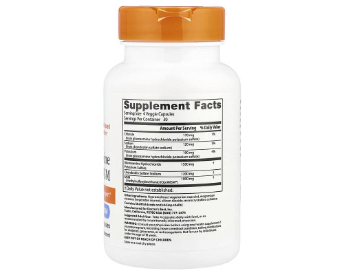 Глюкозамін Хондроїтин з OptiMSM Doctor's Best 120 рослинних капсул