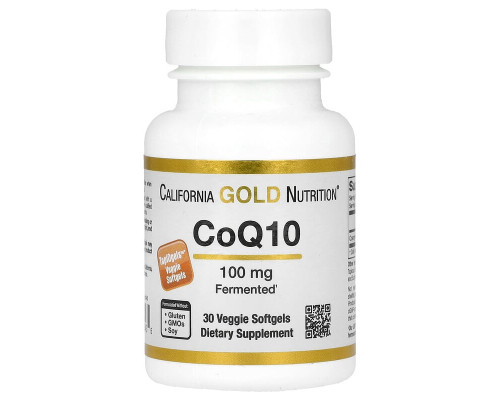 Коензим Q10 California Gold Nutrition 100 мг, 30 рослинних капсул