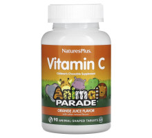 Вітамін С для дітей Nature's Plus 250 мг, 90 жувальних таблеток зі смаком апельсинового соку