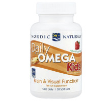 Омега для дітей "Daily Omega Kids" Nordic Naturals 500 мг, 30 капсул зі смаком натуральних фруктів