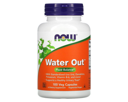 Вітаміни для балансу рідини в організмі Now Foods (Water Out) 100 вегетаріанських капсул