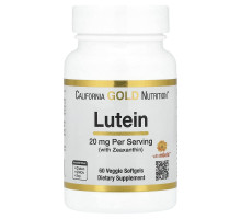 Лютеїн із зеаксантином California Gold Nutrition (Lutein/Zeaxanthin) 20 мг 60 рослинних м'яких таблеток