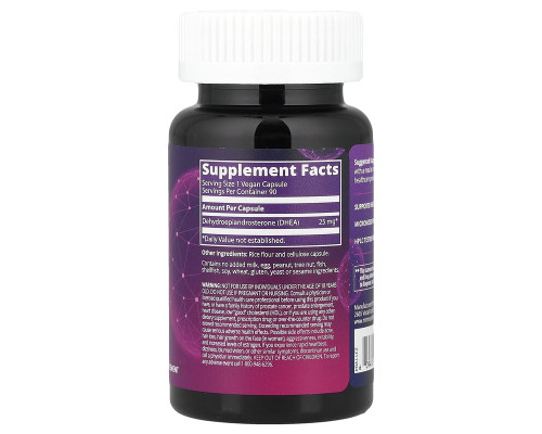 Дегідроепіандростерон MRM Nutrition (DHEA) 25 мг 90 вегетарінських капсул