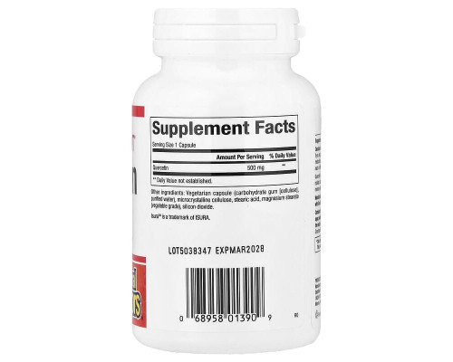 Кверцетин (Quercetin) Natural Factors 500 мг, 60 вегетаріанських капсул