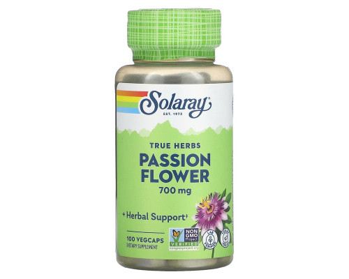 Пасифлора Solaray (Passion Flower) 700 мг 100 капсул