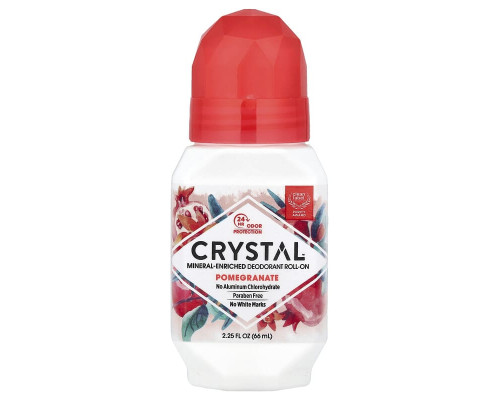 Натуральний кульковий дезодорант CRYSTAL 66 мл з гранатом