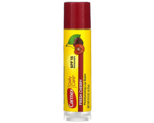 Carmex, Daily Care, зволожуючий бальзам для губ, свіжа вишня, SPF 15, 4,25 г (0,15 унції)