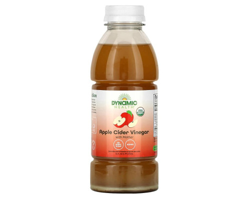 Яблучний оцет з маткою Dynamic Health Laboratories (Apple Cider Vinegar with Mother) 473 мл