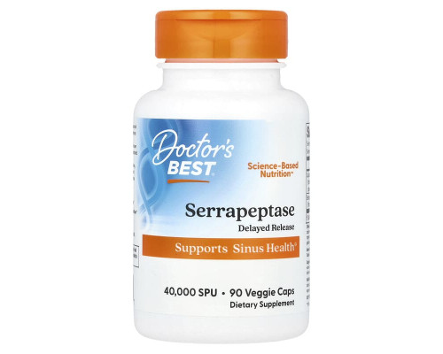 Серрапептаза Doctor's Best 90 рослинних капсул