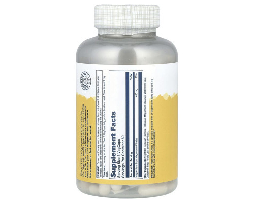 Цитрат магнію Solaray (Magnesium Citrate) 400 мг 180 капсул