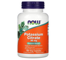 Калій Цитрат Now Foods (Potassium Citrate) 99 мг 180 капсул