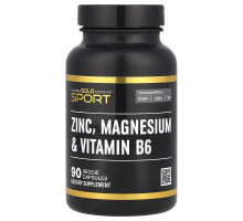Цинк Магній та Вітамін В6 California Gold Nutrition Sport 90 вегетаріанських капсул