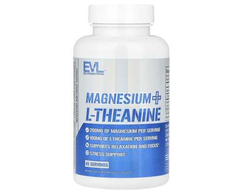 Магній+L-Теанін EVLution Nutrition, 90 рослинних капсул