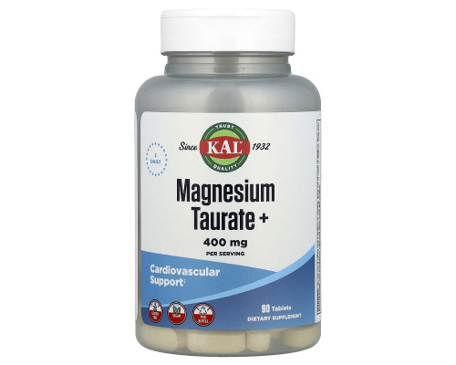 Таурат магнію + KAL "Magnesium Taurate Plus" 400 мг, 90 таблеток