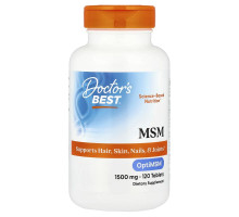 Метилсульфонілметан МСМ Doctor's Best 1500 мг, 120 таблеток