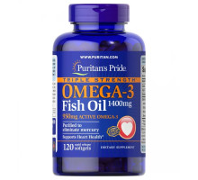 Риб'ячий жир Омега-3 Puritan's Pride (Triple Strength Omega-3 Fish Oil) 1400 мг 120 капсул