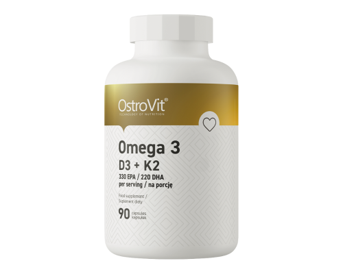Омега-3 D3 + K2 OstroVit (Omega-3 D3+K2) 90 капсул