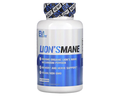 Їжовик гребінчастий EVL (Lion`s Mane) 1000 мкг, 60 рослинних капсул
