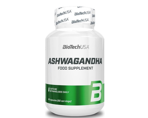 Корінь ашваганди BioTechUSA (Ashwagandha) 245 мг 60 капсул