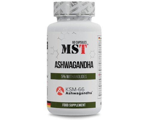Корінь ашваганди KSM-66 MST (Ashwagandha) 60 капсул