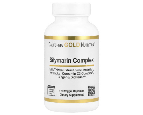 Силімариновий комплекс California Gold Nutrition 120 вегетаріанських капсул