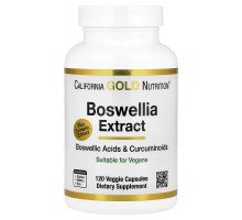 Екстракт Босвелії та Екстракт Куркуми California Gold Nutrition 120 вегетаріанських капсул