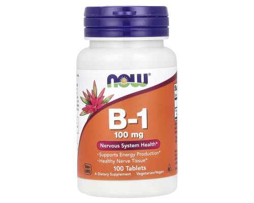 Вітамін В-1 Now Foods (B-1) 100 мг, 100 таблеток
