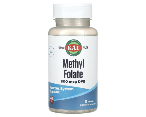 Метилфолат (Methyl Folate) KAL 800 мкг, 90 таблеток
