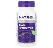 Біотин Natrol 10 000 мкг, 100 таблеток