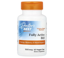 Активний вітамін В12 Doctor's Best (Fully Active B12) 1500 мкг 60 рослинних капсул