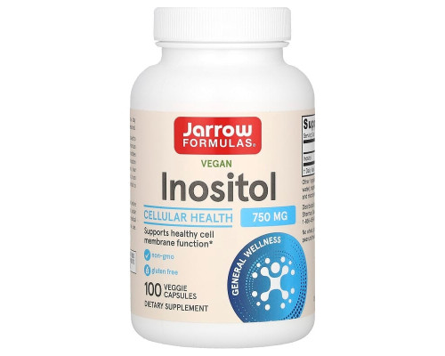Веганський інозитол Inositol Jarrow Formulas 750 мг, 100 веганських капсул