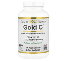 Вітамін С класу USP California Gold Nutrition (Gold C) 1000 мг, 240 вегетаріанських капсул